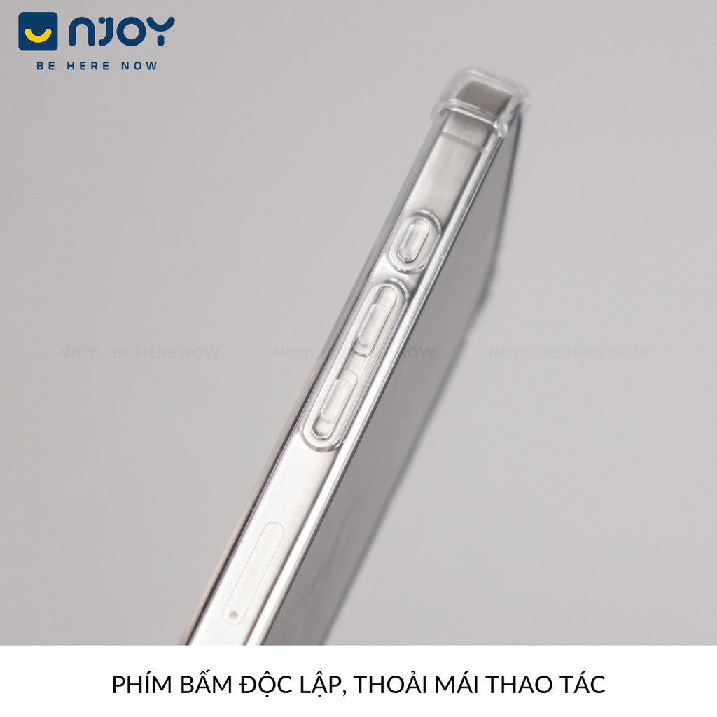 Ốp Chống Sốc Trong Suốt Bảo Vệ Camera Cho Điện Thoại iPhone 16 Pro Max 15 14 13 12 11 Njoyshop
