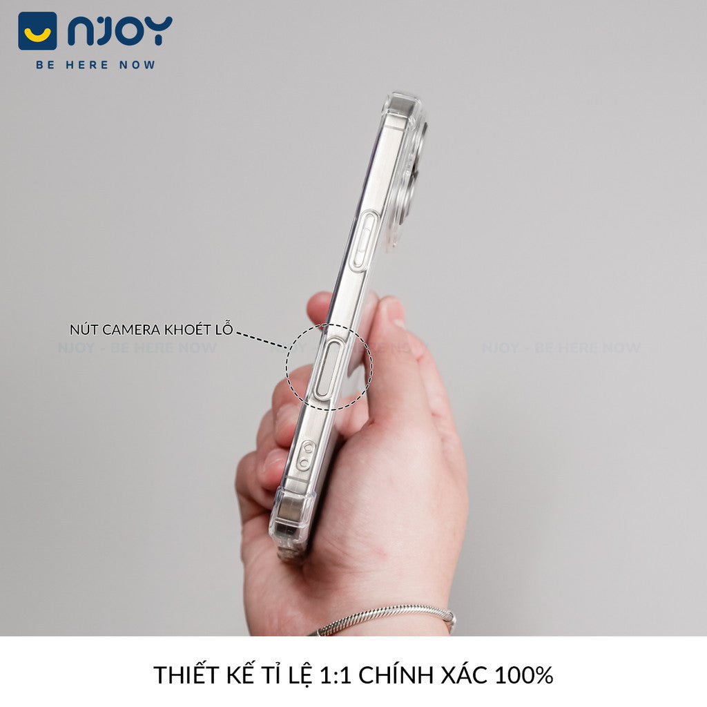 Ốp Chống Sốc Trong Suốt Bảo Vệ Camera Cho Điện Thoại iPhone 16 Pro Max 15 14 13 12 11 Njoyshop