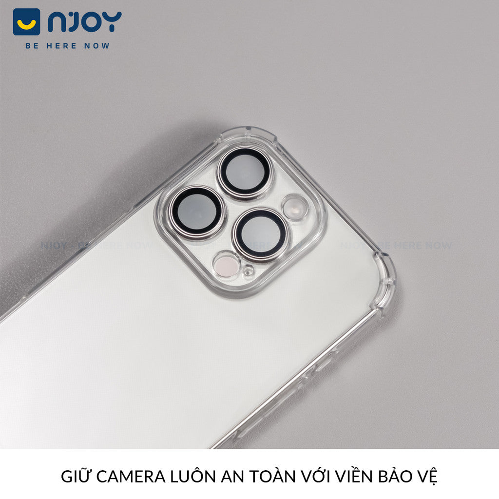 Ốp Chống Sốc Trong Suốt Bảo Vệ Camera Cho Điện Thoại iPhone 16 Pro Max 15 14 13 12 11 Njoyshop