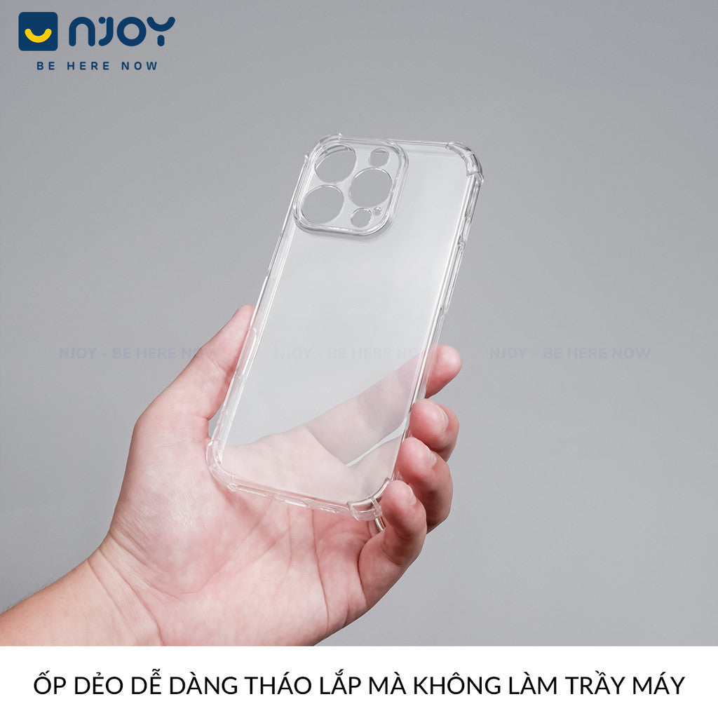 Ốp Chống Sốc Trong Suốt Bảo Vệ Camera Cho Điện Thoại iPhone 16 Pro Max 15 14 13 12 11 Njoyshop