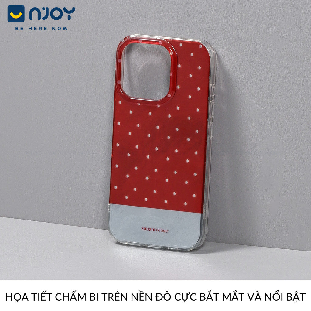 Ốp Lưng Chấm Bi Màu Đỏ Phản Quang Tráng Gương Cho Điện Thoại iPhone 17 Pro Max 16 15 14 13 12