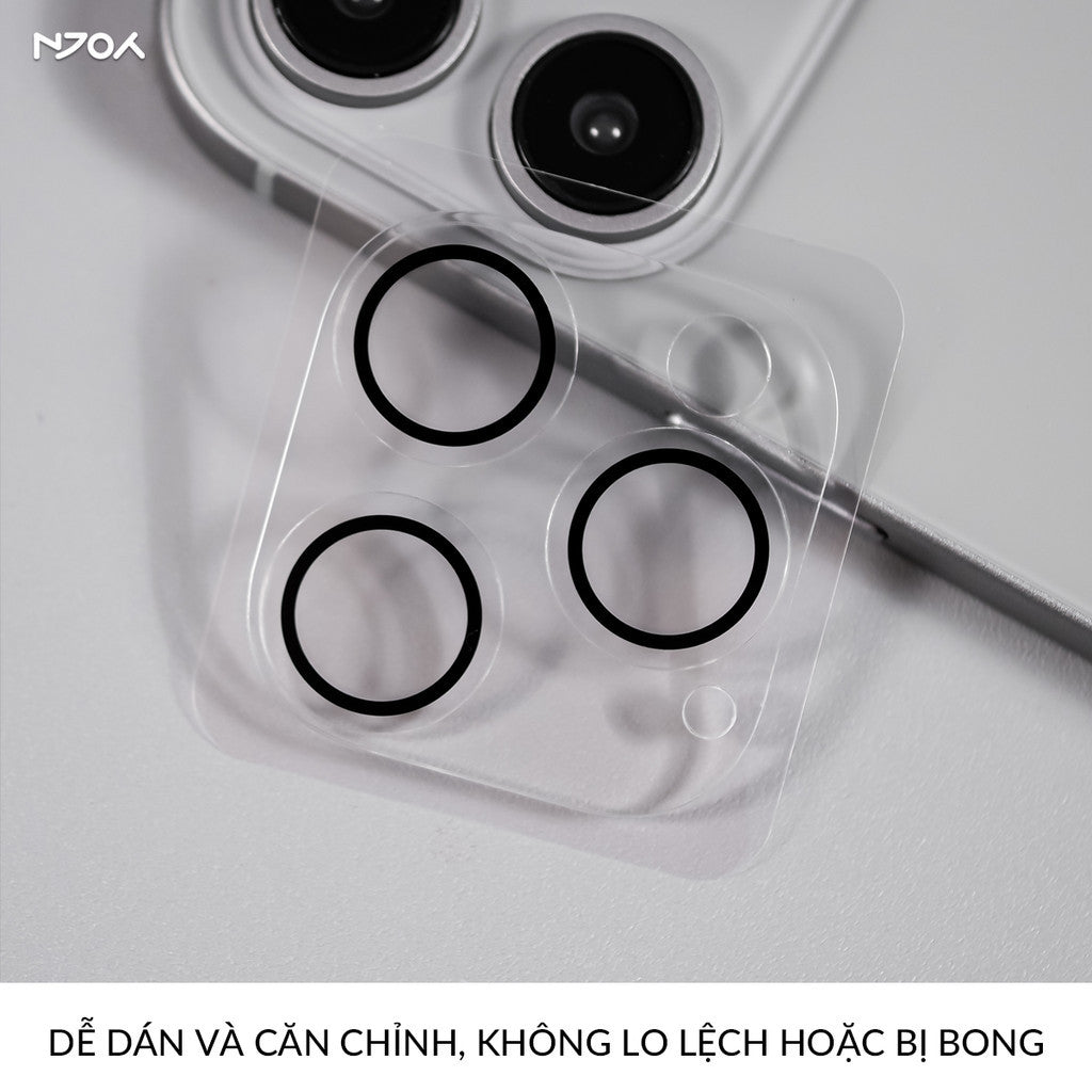 Cường Lực Camera Anank AR Trong Suốt Độ Cứng 9H Cho iPhone 16 Pro Max 15 14 13 12