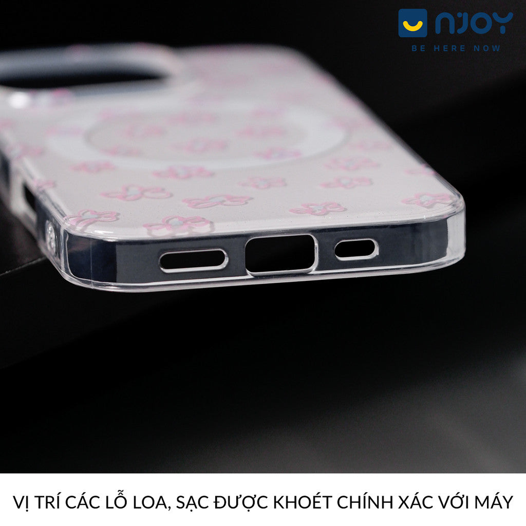 Ốp Trong Suốt Hình In Bông Hoa Dễ Thương Bảo Vệ Camera Cho Điện Thoại iPhone 16 Pro Max 15 14 13