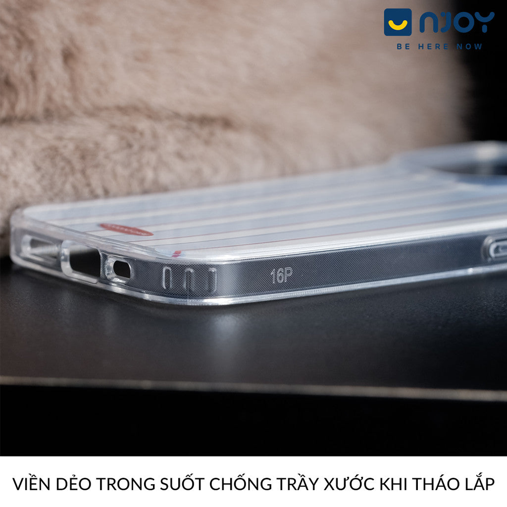Ốp Lưng Art Minimal Sọc Thẳng Có Túi Khí Chống Sốc Cho Điện Thoại iPhone 16 Pro Max 15 14 13