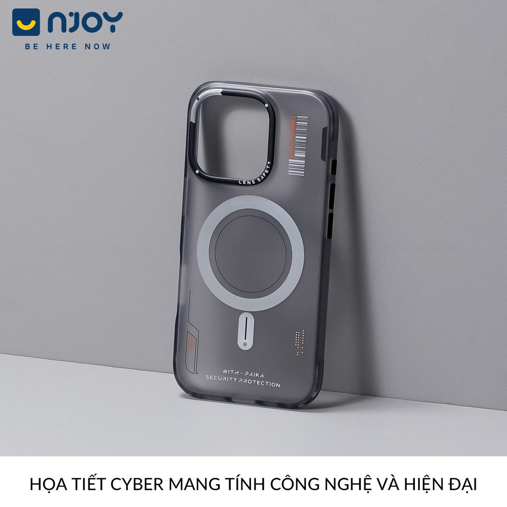 Ốp Nhám Magsafe Họa Tiết Cyber Cho Điện Thoại iPhone 17 Pro Max 16 15 14 13 12
