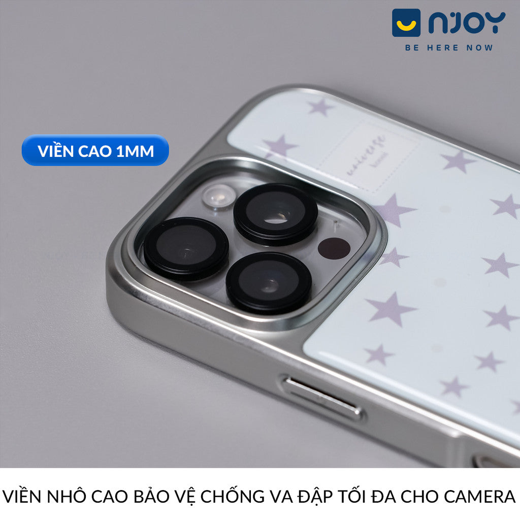 Ốp In Hình Viền Si Mạ Crom Tráng Gương Bảo Vệ Camera Cho Điện Thoại iPhone 17 Pro Max 16 15 14 13
