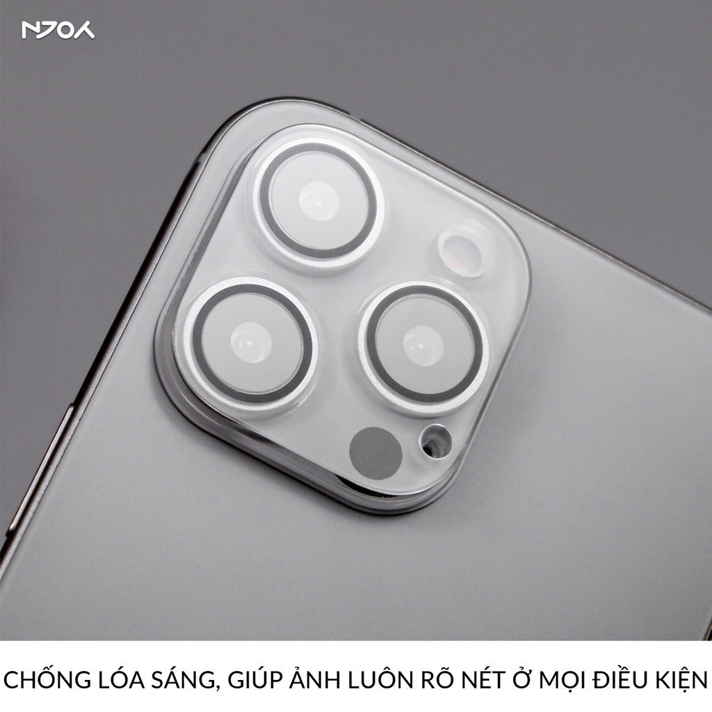Cường Lực Camera Anank AR Trong Suốt Độ Cứng 9H Cho iPhone 16 Pro Max 15 14 13 12