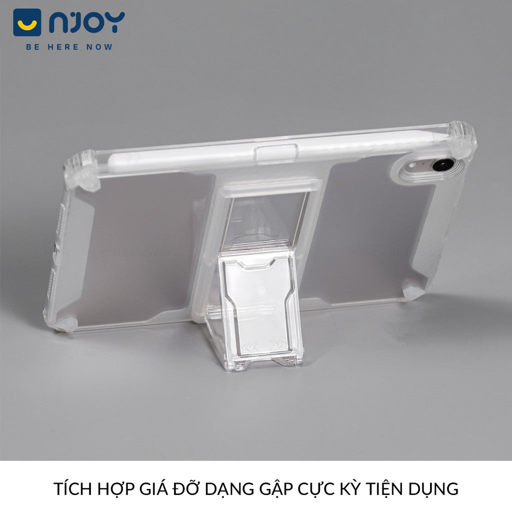 Ốp Trong Suốt Chống Sốc Kiêm Giá Đỡ Cho iPad Air 4 5 6 7 Pro M4 M2 M1 Gen 7 8 9 10 11 Mini 6 7