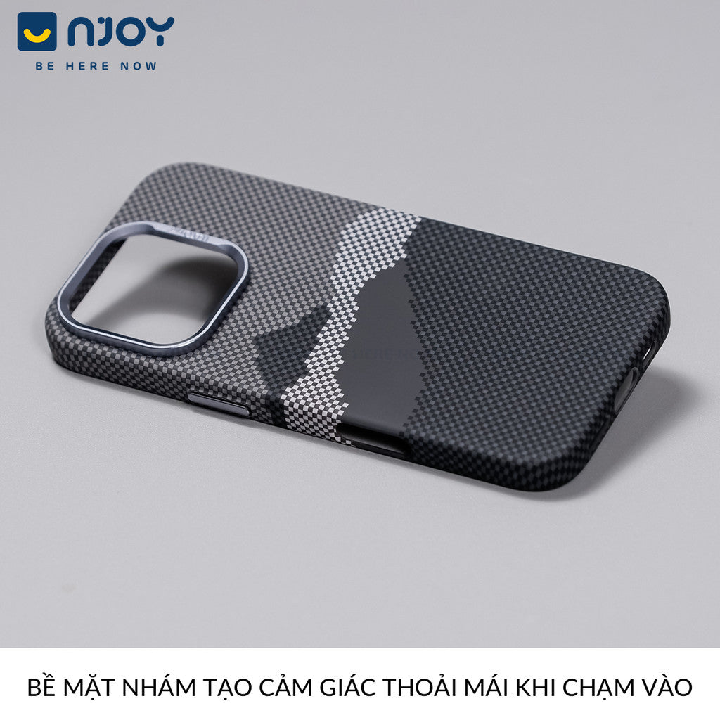 Ốp Carbon Magsafe Siêu Mỏng PC In Hình Núi Cho Điện THoại iPhone 16 Pro Max 15 14 13