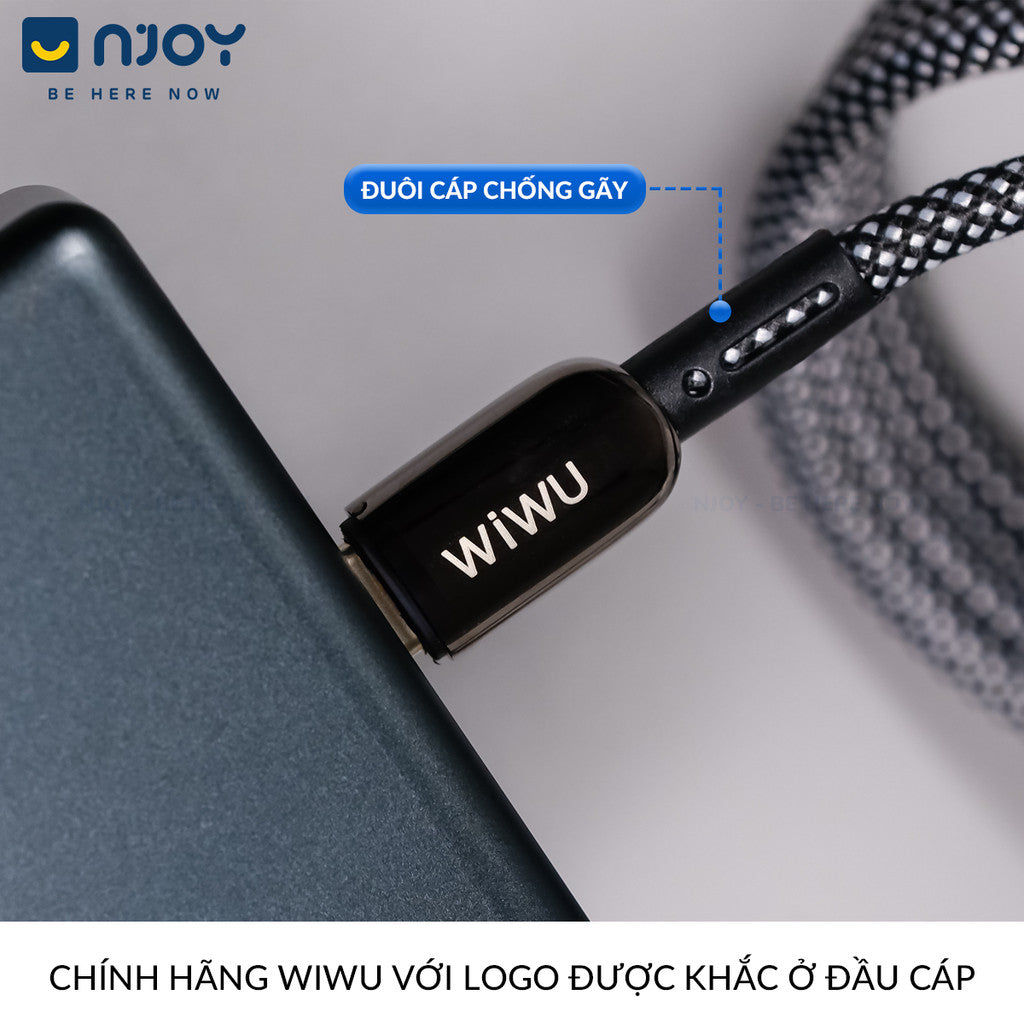 Cáp Sạc Nhanh Nam Châm WIWU 30W 100W Chân Cắm Type C Cho Điện Thoại iPhone Macbook Tablet iPad