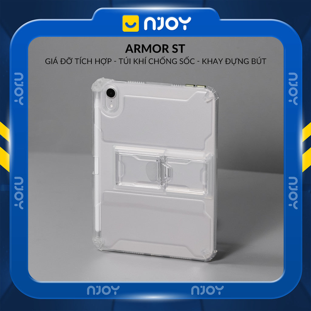 Ốp Trong Suốt Chống Sốc Kiêm Giá Đỡ Cho iPad Air 4 5 6 7 Pro M4 M2 M1 Gen 7 8 9 10 11 Mini 6 7