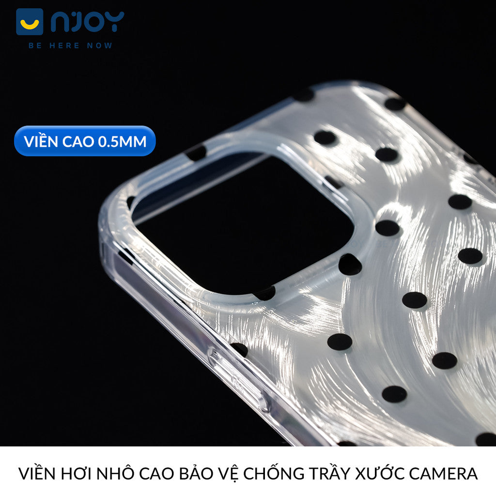 Ốp Lưng Chấm Bi Tráng Gương Kèm Dây Đeo Sang Trọng Cho Điện Thoại iPhone 16 Pro Max 15 14 13