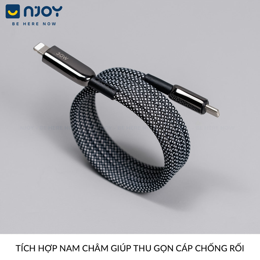 Cáp Sạc Nhanh Nam Châm WIWU 30W 100W Chân Cắm Type C Cho Điện Thoại iPhone Macbook Tablet iPad