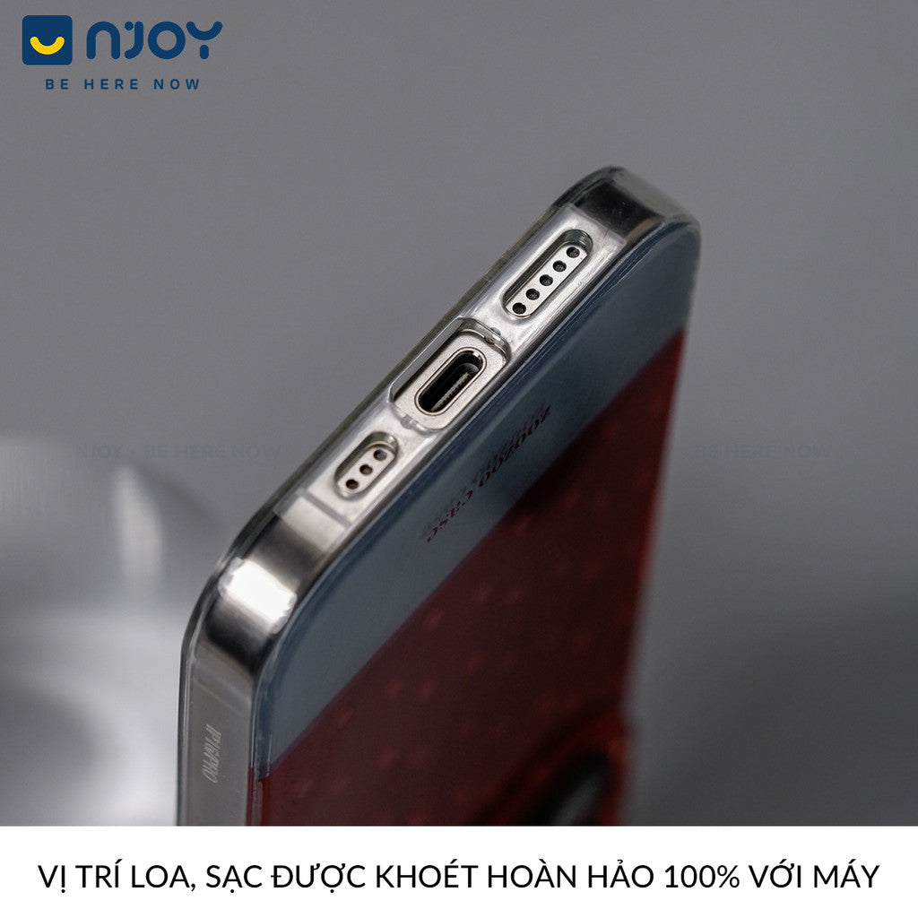 Ốp Lưng Chấm Bi Màu Đỏ Phản Quang Tráng Gương Cho Điện Thoại iPhone 17 Pro Max 16 15 14 13 12