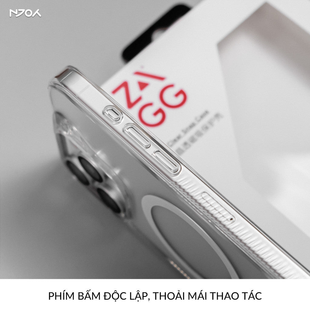 Ốp Magsafe Trong Suốt Zagg Chống Sốc Cho iPhone 16 Pro Max 15 14 13