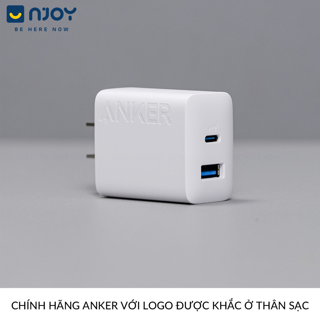 Củ Sạc Nhanh Anker 20W 2 Cổng Sạc Type C Usb Nhỏ Gọn Cho Điện Thoại iPhone 16 Pro Max 15 14 13 12