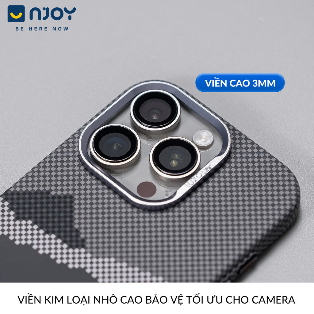 Ốp Carbon Magsafe Siêu Mỏng PC In Hình Núi Cho Điện THoại iPhone 17 Pro Max 16 15 14 13