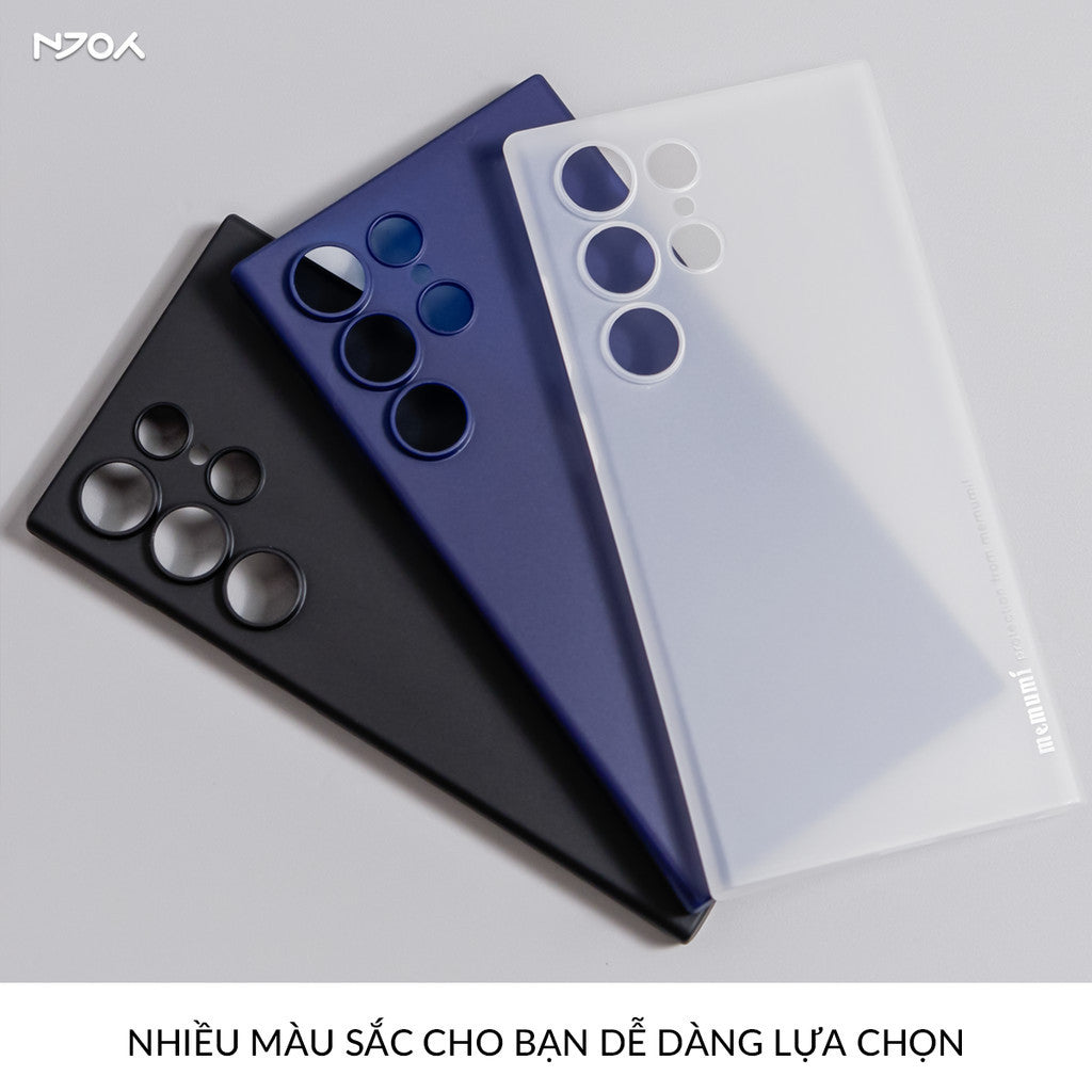 Ốp Nhám Chống Vân Tay Siêu Mỏng Bảo Vệ Camera Memumi Samsung S25 Ultra S24 S23