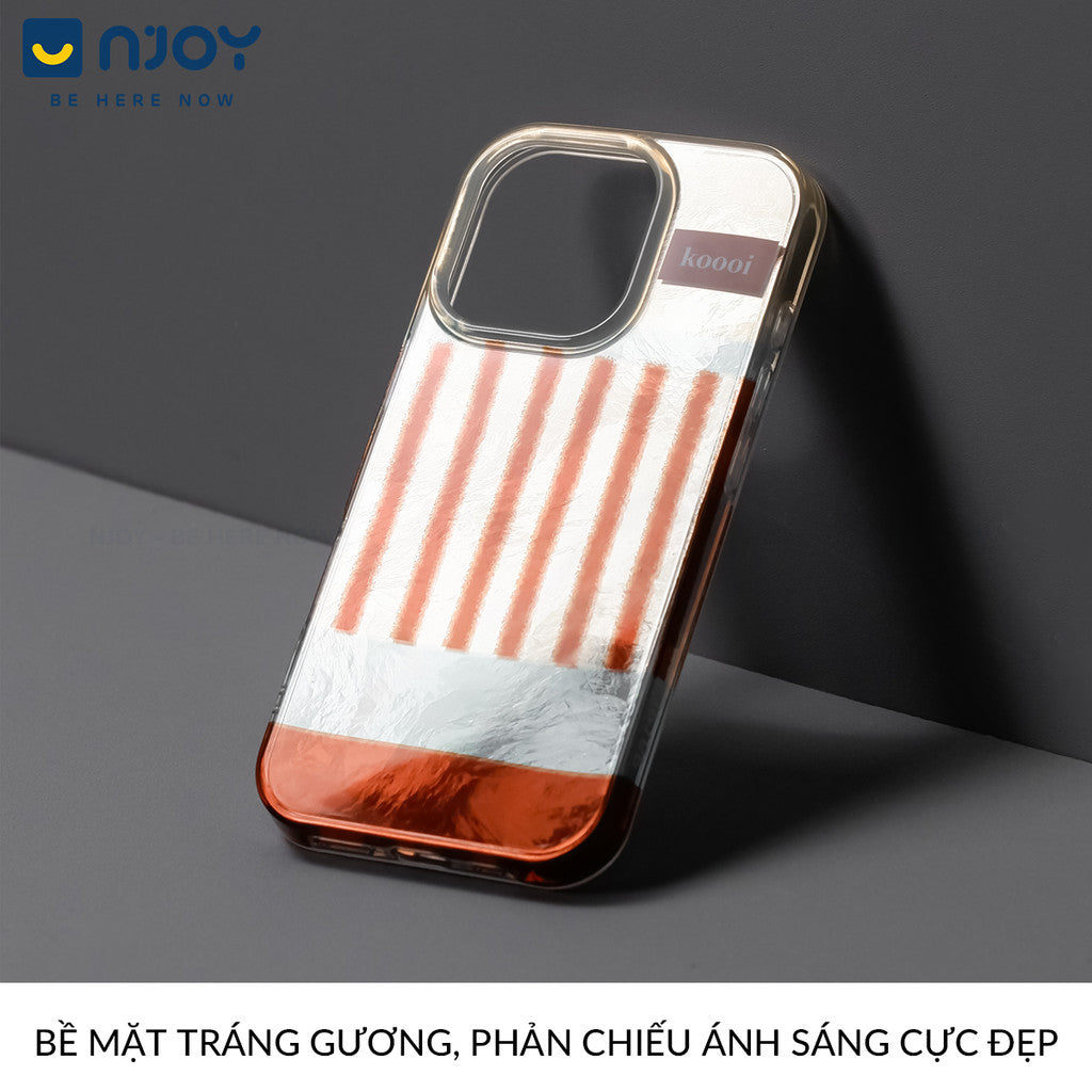 Ốp Lưng Sọc Phản Quang Palette Bảo Vệ Camera Cho Điện Thoại iPhone 16 Pro Max 15 14 13 12