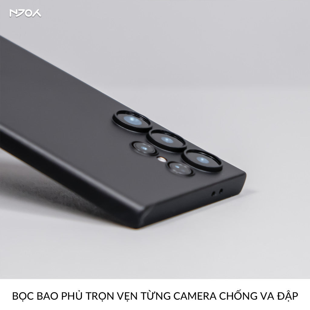 Ốp Nhám Chống Vân Tay Siêu Mỏng Bảo Vệ Camera Memumi Samsung S25 Ultra S24 S23