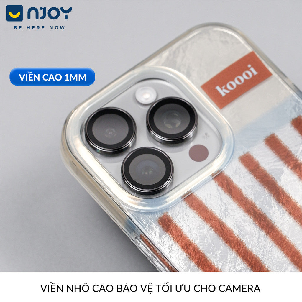 Ốp Lưng Sọc Phản Quang Palette Bảo Vệ Camera Cho Điện Thoại iPhone 16 Pro Max 15 14 13 12