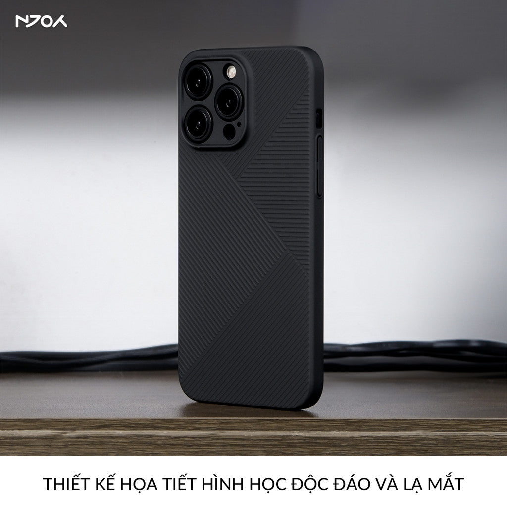 Ốp Nhám Sọc Siêu Mỏng Nexus Họa Tiết Hình Học Geomestry Cho iPhone 17 Pro Max 16 15 14 13 12