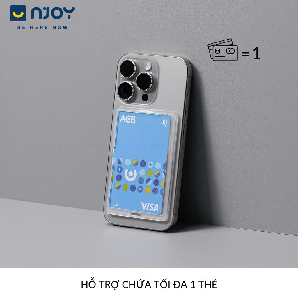 Ví Đựng Thẻ Hít Không Dây Từ Tính Siêu Mỏng Nhám Cho Điện Thoại iPhone 16 Pro Max 15 14 13 12