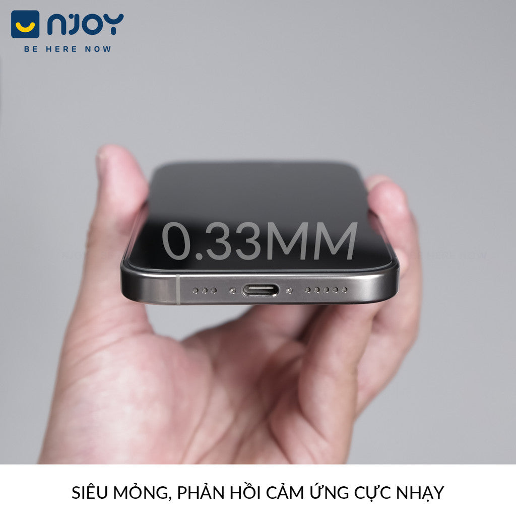 Kính Cường Lực Trong Suốt Không Viền Đen Wekome Có Lưới Loa Cho Điện Thoại iPhone 16 Pro Max 15 14