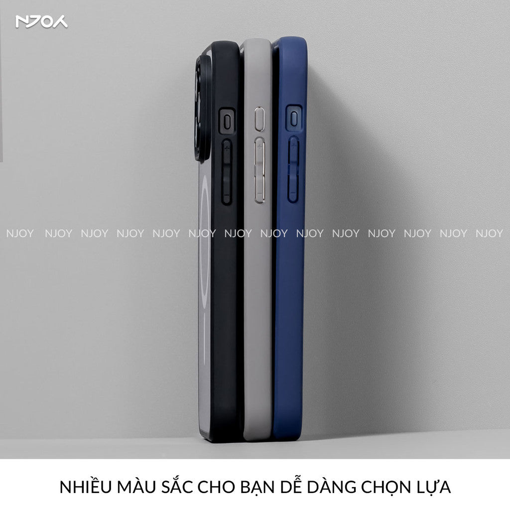 Ốp Trong Suốt Likgus Viền Màu Hỗ Trợ Sạc Không Dây Từ Tính Cho iPhone 16 Pro Max 15 14 13 12
