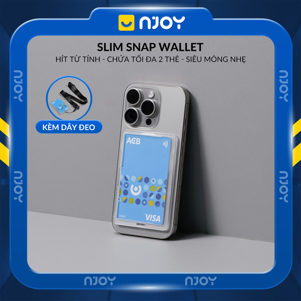 Ví Đựng Thẻ Hít Không Dây Từ Tính Siêu Mỏng Nhám Cho Điện Thoại iPhone 16 Pro Max 15 14 13 12