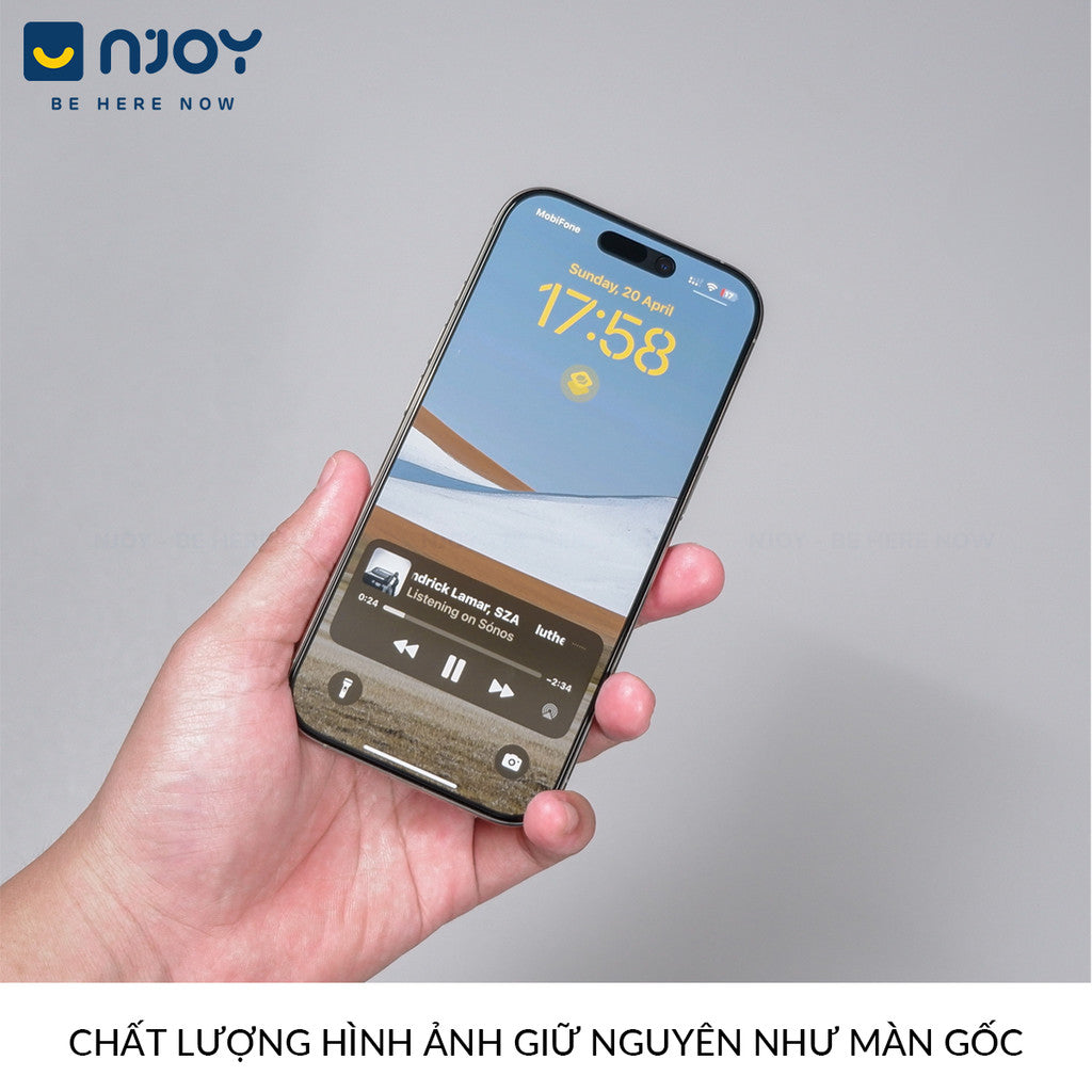 Kính Cường Lực Tự Dán Chống Trộm Chống Vân Tay Wekome 6D Cho Điện Thoại iPhone 16 Pro Max 15 14