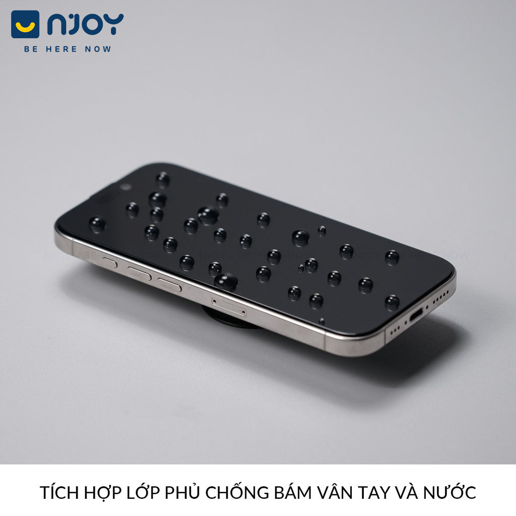 Kính Cường Lực Tự Dán Chống Trộm Chống Vân Tay Wekome 6D Cho Điện Thoại iPhone 16 Pro Max 15 14