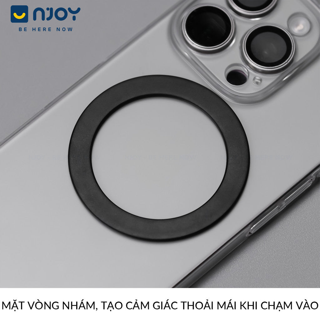 Vòng Nam Châm 3D Hỗ Trợ Sạc Không Dây Từ Tính Cho Điện Thoại iPhone 16 Pro Max 15 14 13 12 11 X Xs