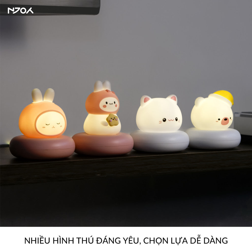 Đèn Ngủ Cảm Ứng Nhỏ Gọn Hình Thú Dễ Thương Trang Trí Decor Phòng Ngủ Để Bàn Quà Tặng