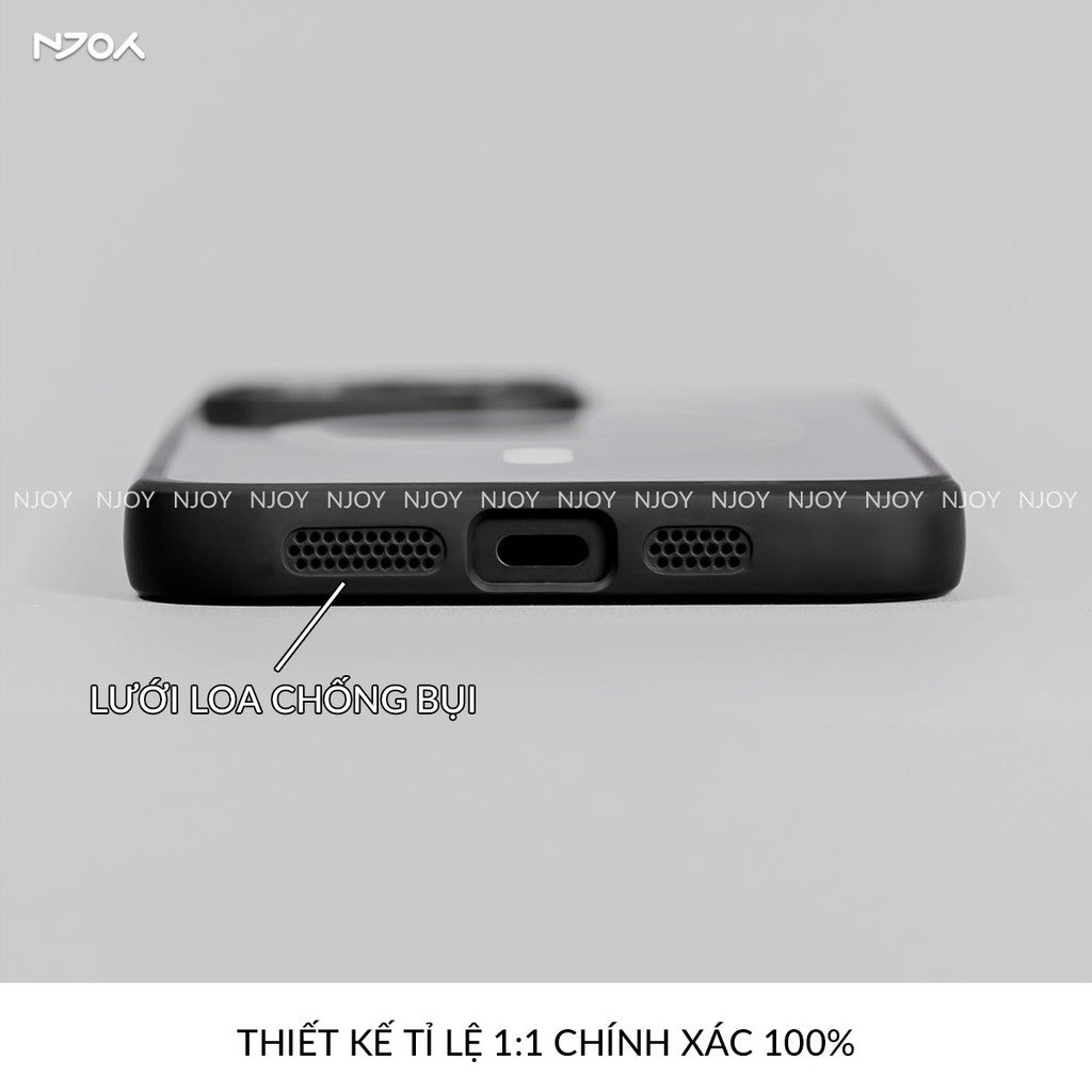 Ốp Trong Suốt Likgus Viền Màu Hỗ Trợ Sạc Không Dây Từ Tính Cho iPhone 16 Pro Max 15 14 13 12