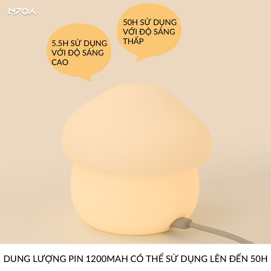 Đèn Ngủ Decor Cảm Ứng Squishy Siêu Mềm Điều Chỉnh Sáng Hẹn Giờ Trang Trí Bàn Học