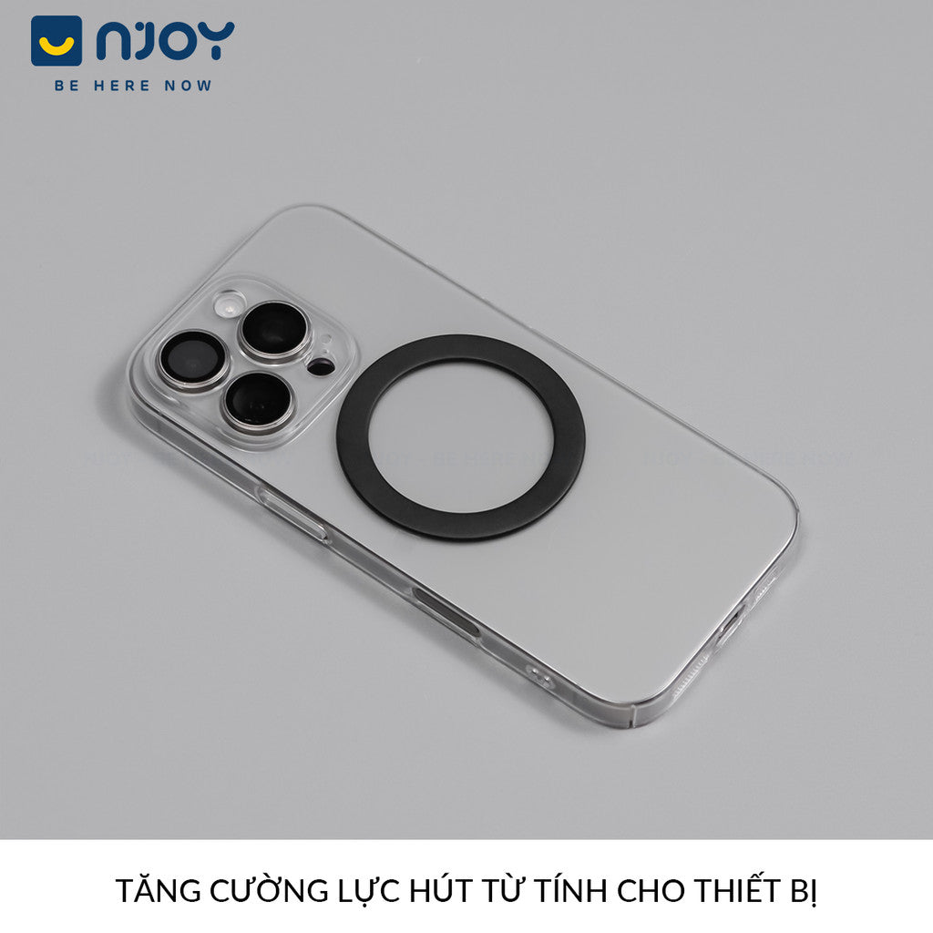 Vòng Nam Châm 3D Hỗ Trợ Sạc Không Dây Từ Tính Cho Điện Thoại iPhone 16 Pro Max 15 14 13 12 11 X Xs