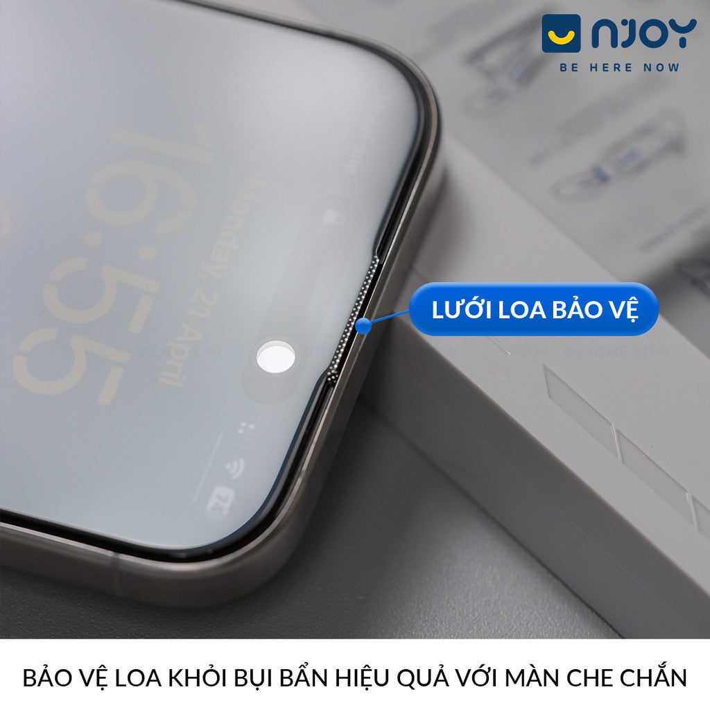 Kính Cường Lực Tự Dán Chống Trộm Anank 2.5D Cao Cấp Cho Điện Thoại iPhone 16 Pro Max 15 14 13