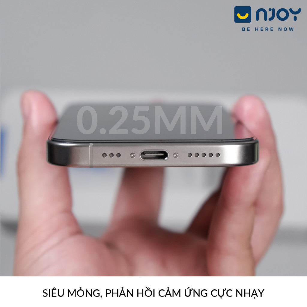 Kính Cường Lực Tự Dán Chống Trộm Anank 2.5D Cao Cấp Cho Điện Thoại iPhone 16 Pro Max 15 14 13