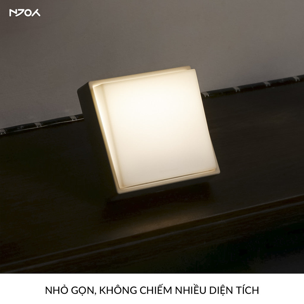 Đèn Ngủ Decor Tối Giản Để Bàn Hẹn Giờ Điều Chỉnh Sáng Kèm Miếng Dán Gắn Tường