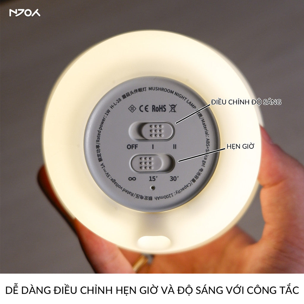 Đèn Ngủ Decor Cảm Ứng Squishy Siêu Mềm Điều Chỉnh Sáng Hẹn Giờ Trang Trí Bàn Học
