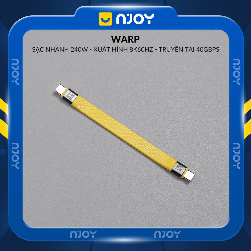 Cáp Ngắn C To C 240W Chip E-Mark 13cm Chuẩn USB 4.0 Hỗ Trợ Xuất Video 8K@60Hz Truyền Dữ Liệu 40Gbps
