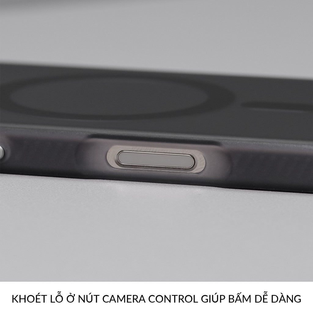 Ốp Nhám Hỗ Trợ Sạc Không Dây Từ Tính Cao Cấp Bảo Vệ Camera Cho Điện Thoại iPhone 16 Pro Max 15 14