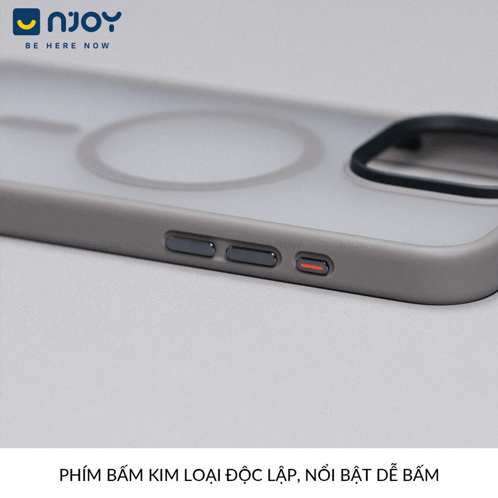 Ốp Nhám Hỗ Trợ Sạc Không Dây Từ Tính Nút Bấm AI Camera Cao Cấp Cho Điện Thoại iPhone 16 Pro Max