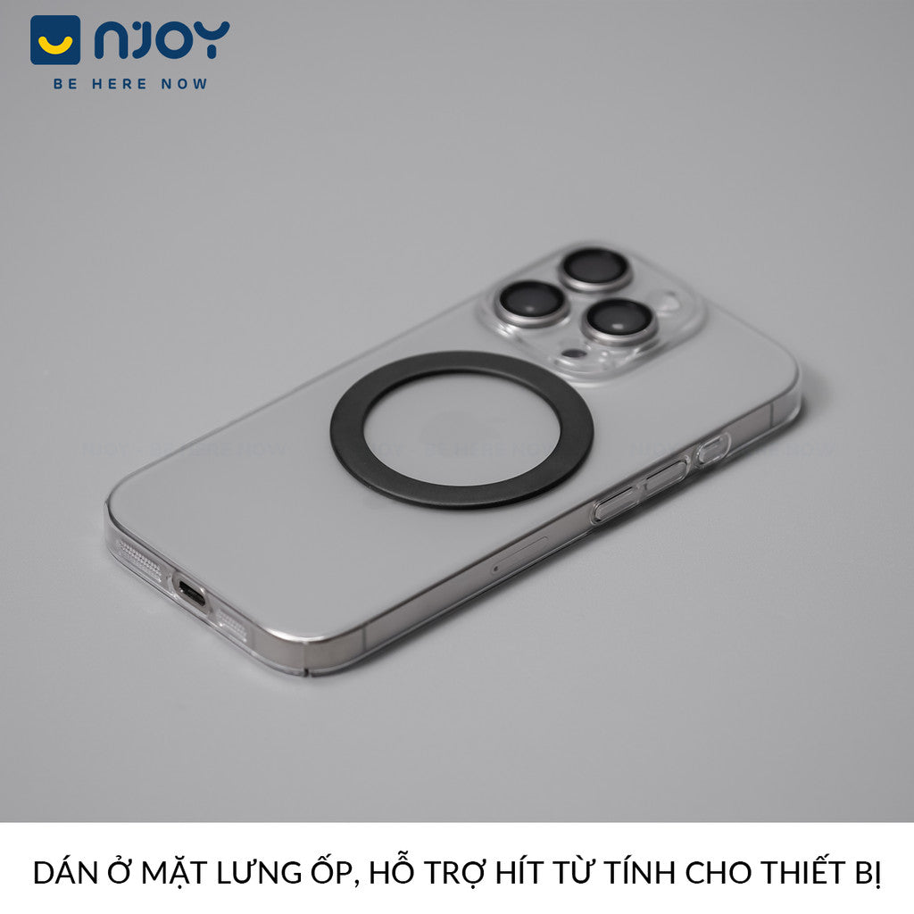 Vòng Nam Châm 3D Hỗ Trợ Sạc Không Dây Từ Tính Cho Điện Thoại iPhone 16 Pro Max 15 14 13 12 11 X Xs