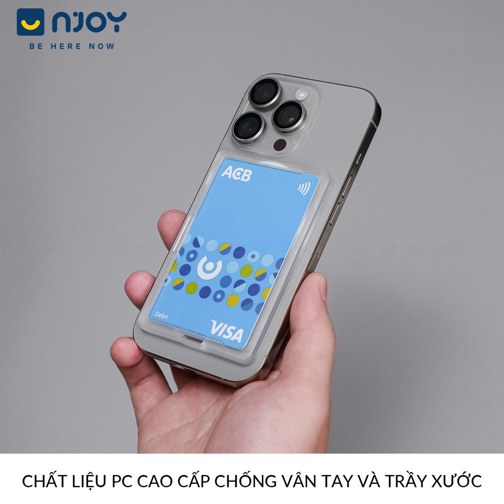 Ví Đựng Thẻ Hít Không Dây Từ Tính Siêu Mỏng Nhám Cho Điện Thoại iPhone 16 Pro Max 15 14 13 12