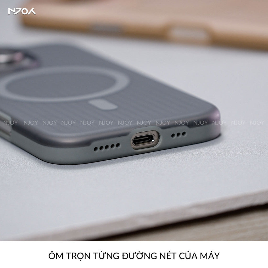 Ốp Lưng Nhám Chống Vân Tay Hỗ Trợ Sạc Không Dây Từ Tính Cho iPhone 17 Pro Max 16 15 14 13 12