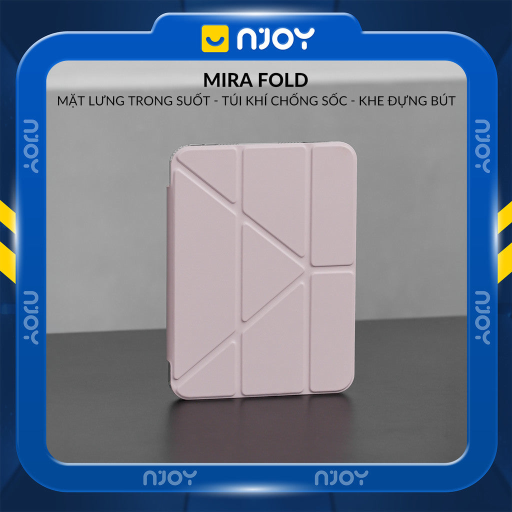 Bao Da Ốp Lưng iPad Trong Suốt Chống Sốc Mặt Lưng Gấp Gọn Chữ Y Có Khay Đựng Bút Apple Pencil