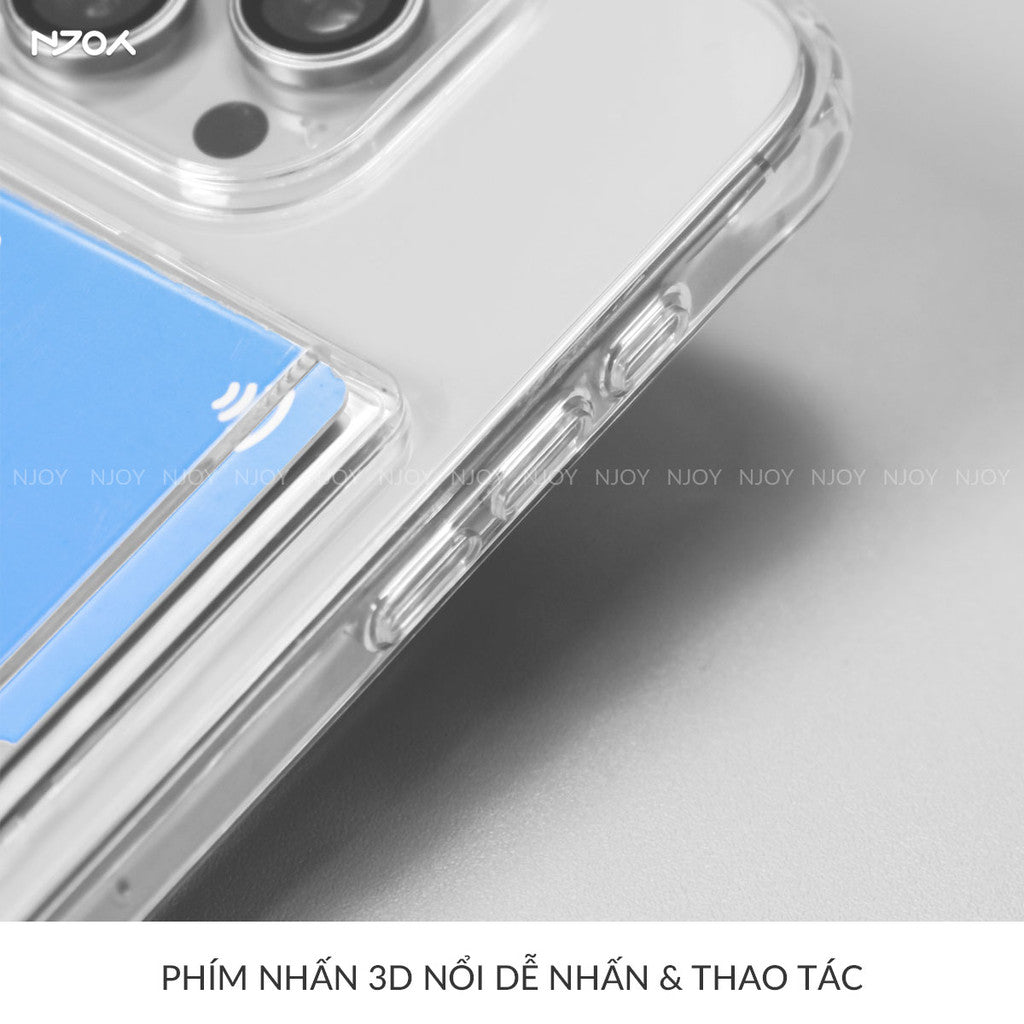 Ốp Đựng Thẻ Trong Suốt Njoy Bảo Vệ Camera Cho iPhone 17 Pro Max 16 15 14 13 12