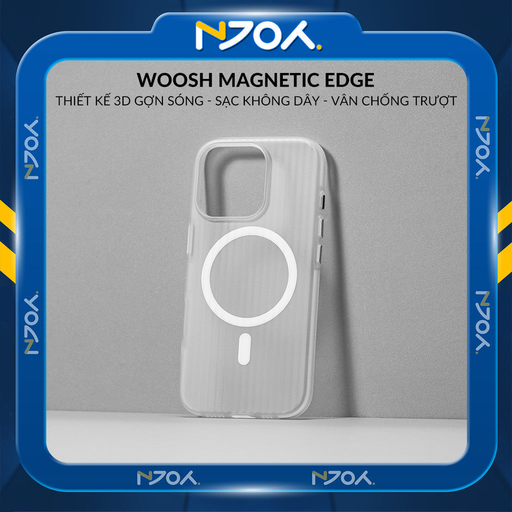 Ốp Magsafe Lưng Nhám Sọc Nổi 3D Cho iPhone 17 Pro Max 16 15 14 13 12